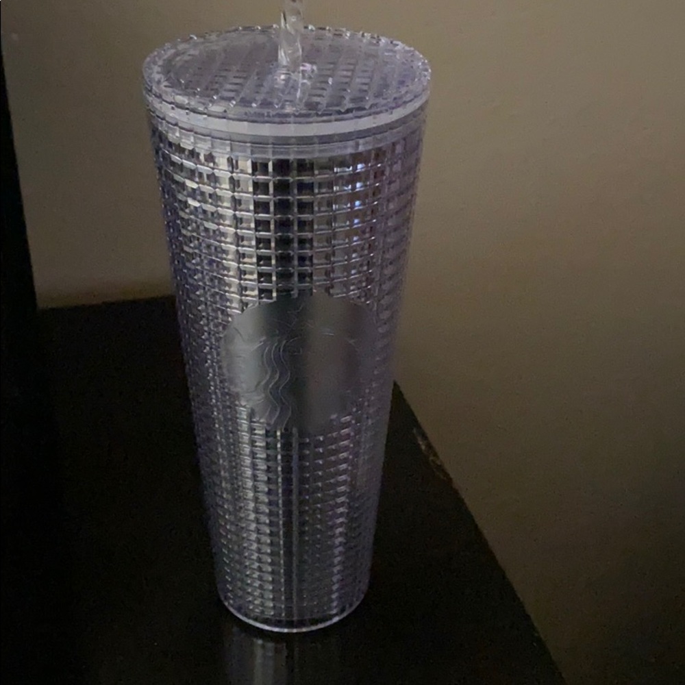Silver studded Starbucks cup